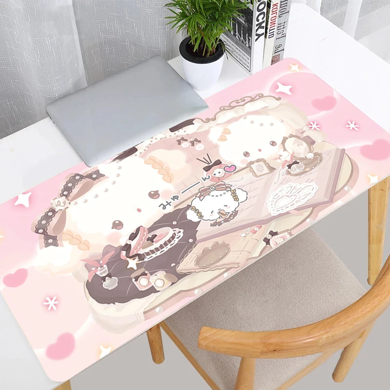 Mauspad Cogimyun Edge Weiß Computer Laptop Anime Tastatur Mauspad Großes Mousepad Tastaturen Pad Gamer Decoracion Schreibtischunterlage