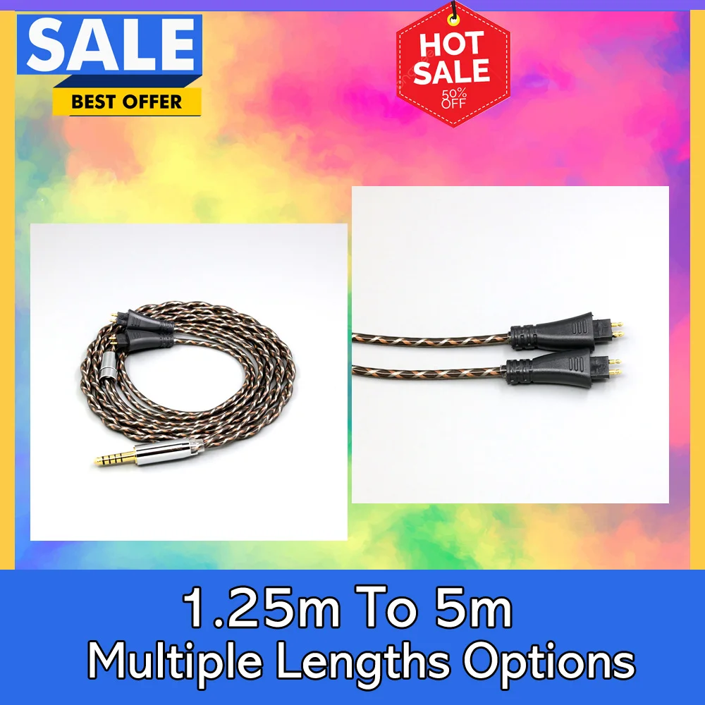 

TypeX 25AWG Litz Shielding 7n OCC Earphone Cable For TR-X00 TH-600 MK2 FOSTEX TH900 TH1000RP TH1100RP TH-909 Headphone LN008890