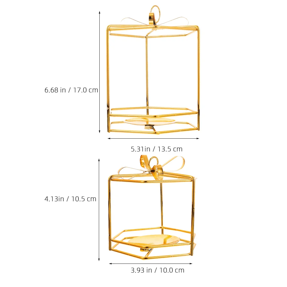 2 قطعة حامل الشمعدان الأوروبي مادة الحديد حامل مصباح الشاي لحفل زفاف ديكور حامل