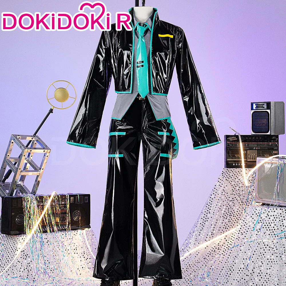 MIKUOO Cosplay Costume DokiDoki-R Mikuoo Cospaly Men Black Suit Costume Mikuu Christmas Cosplay