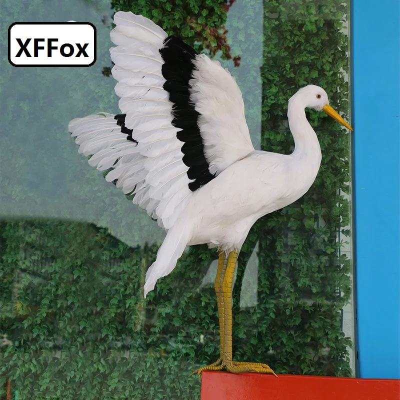 creative Egret bird model foam&feather simulation wings Egret bird gift about 50cm xf0841