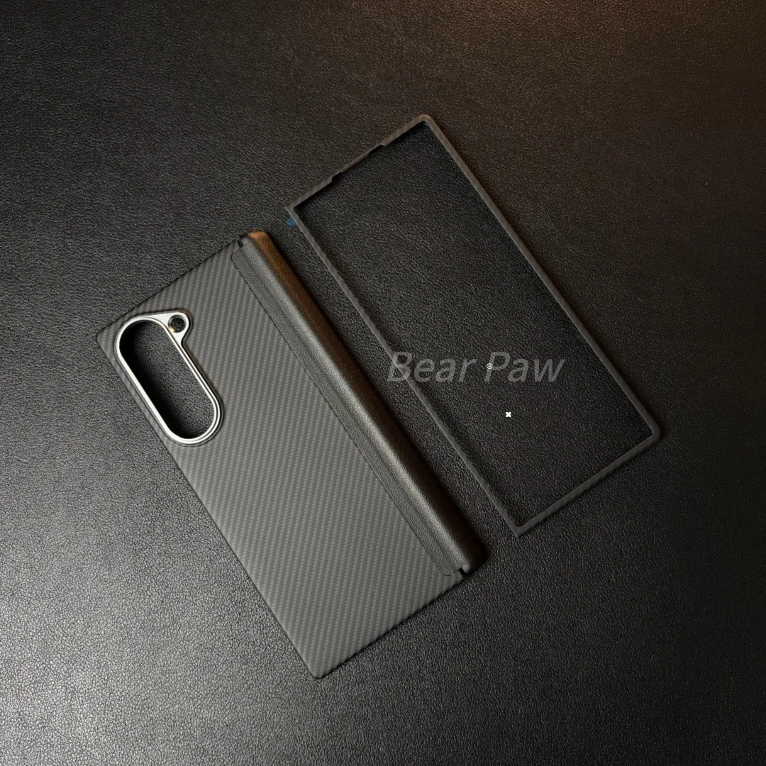 

Магнитный чехол с центральной петлей для Galaxy Z Fold 6, чехол из углеродного волокна для Magsafe, чехол из арамидного волокна для Samsung Galaxy Z Fold 6