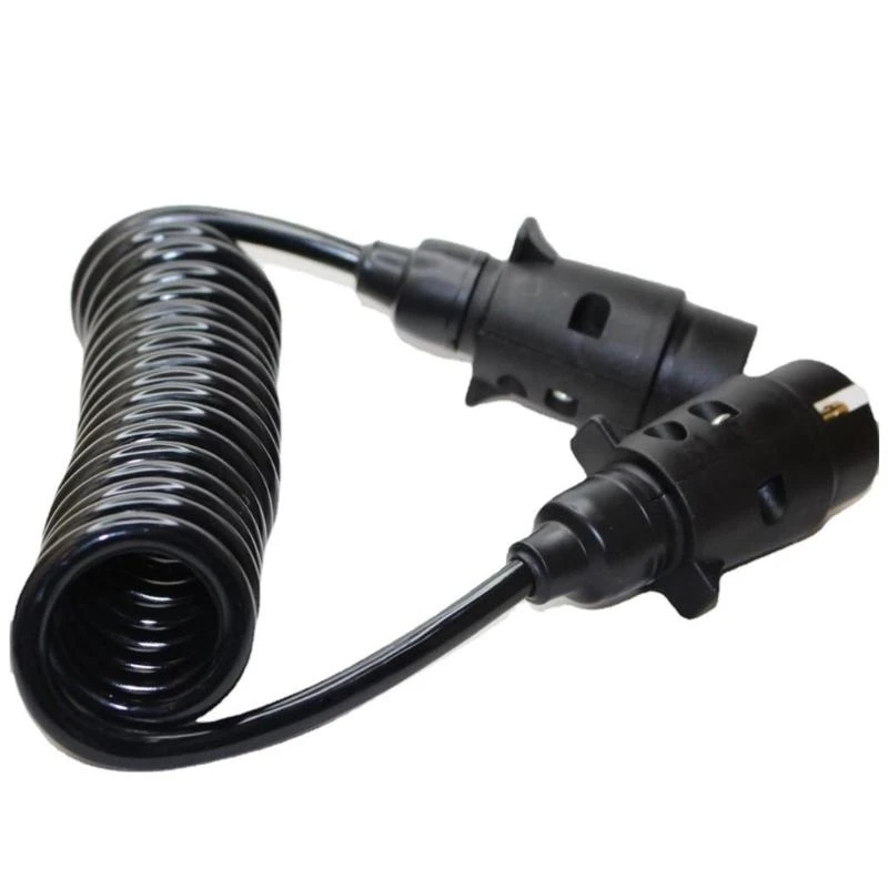 H7BD Trailer Truck Board Curly Connector Extension Cable 1.85M7pin Plug Flying Socket