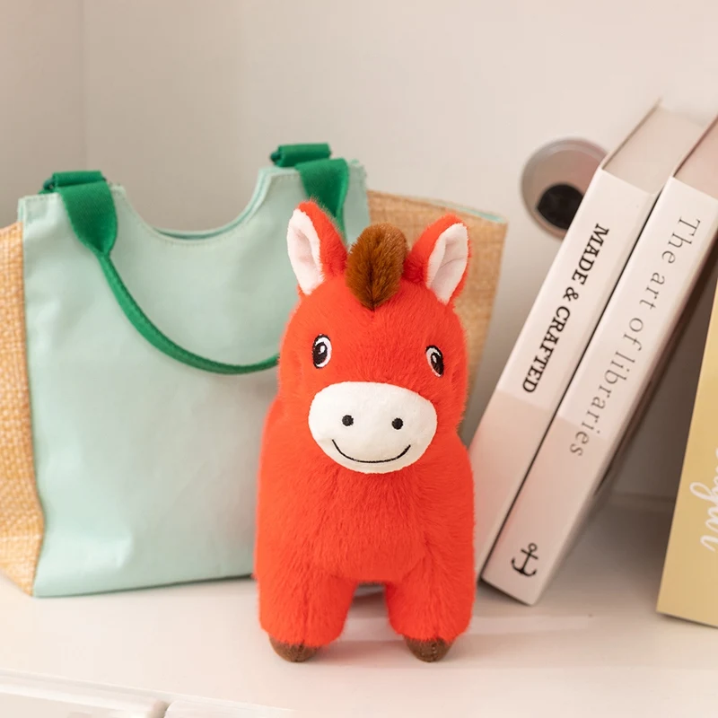 Horse Plush Stuffed Toys 15cm Pendant Keychain Pillow With Sleeping Doll Birthday Gift For Kids Friends