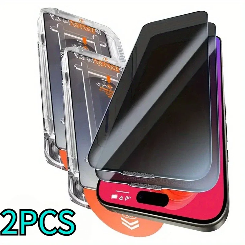 2 قطعة غطاء كامل المضادة للخدش الزجاج المقسى حامي الشاشة آيفون 11 12 13 14 15 16 17 برو ماكس X XR XS ماكس الزجاج