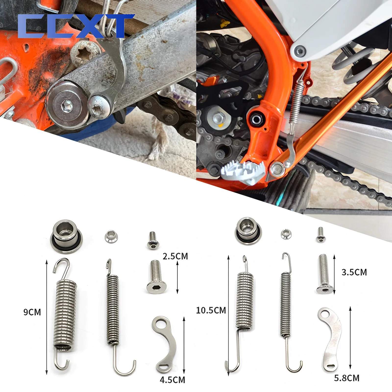 Motorcycle Kickstand Side Stand Springs Kit For KTM XC XCF XCW XCFW XCRW EXC EXCF EXCR 150 200 250 300 350 400 450 500 Universal