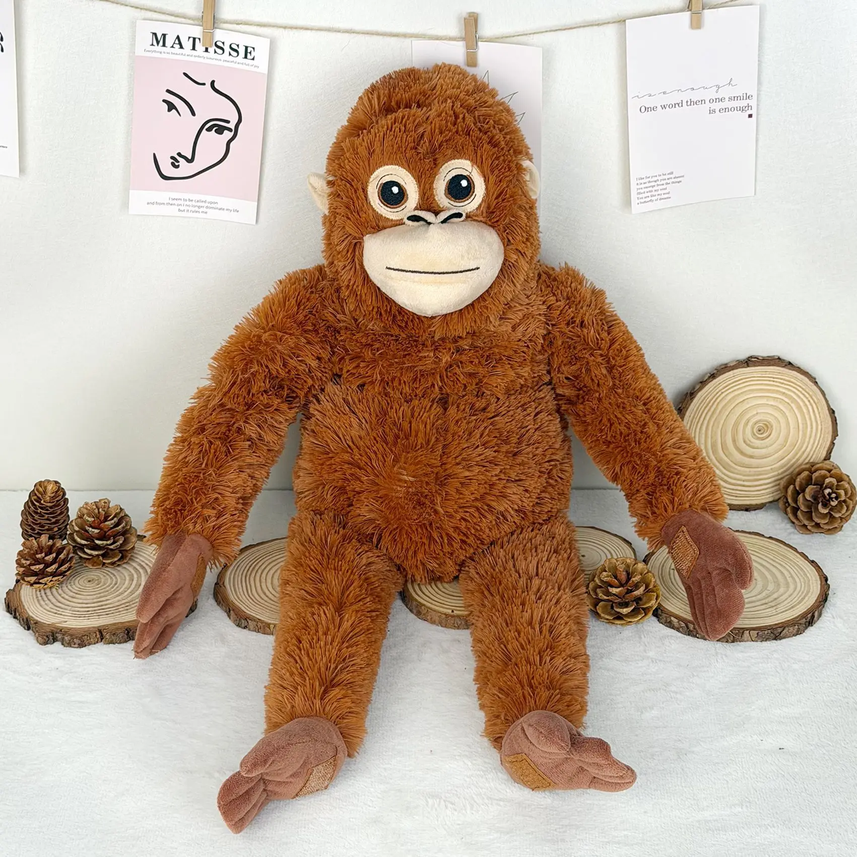 

Мягкая плюшевая игрушка-горилла в виде шимпанзе, обезьянка, мягкая кукла, рюкзак, сумка для автомобиля, декор для комнаты, подарок