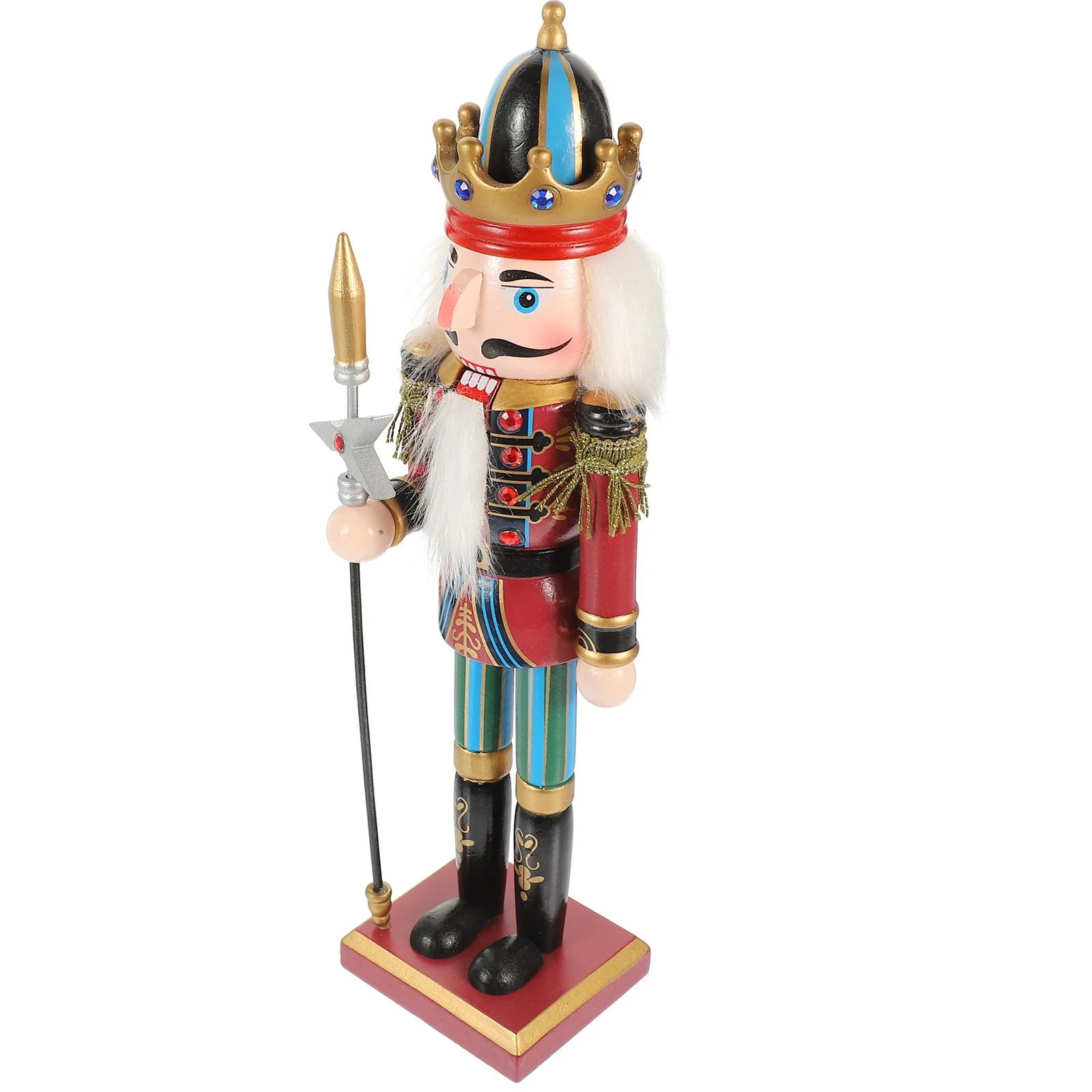 

Wooden Nutcracker Soldier Christmas Decorations 6pcs Hand Painted Holiday naments for Mantel Shelves Vitrine Xmas Traditional