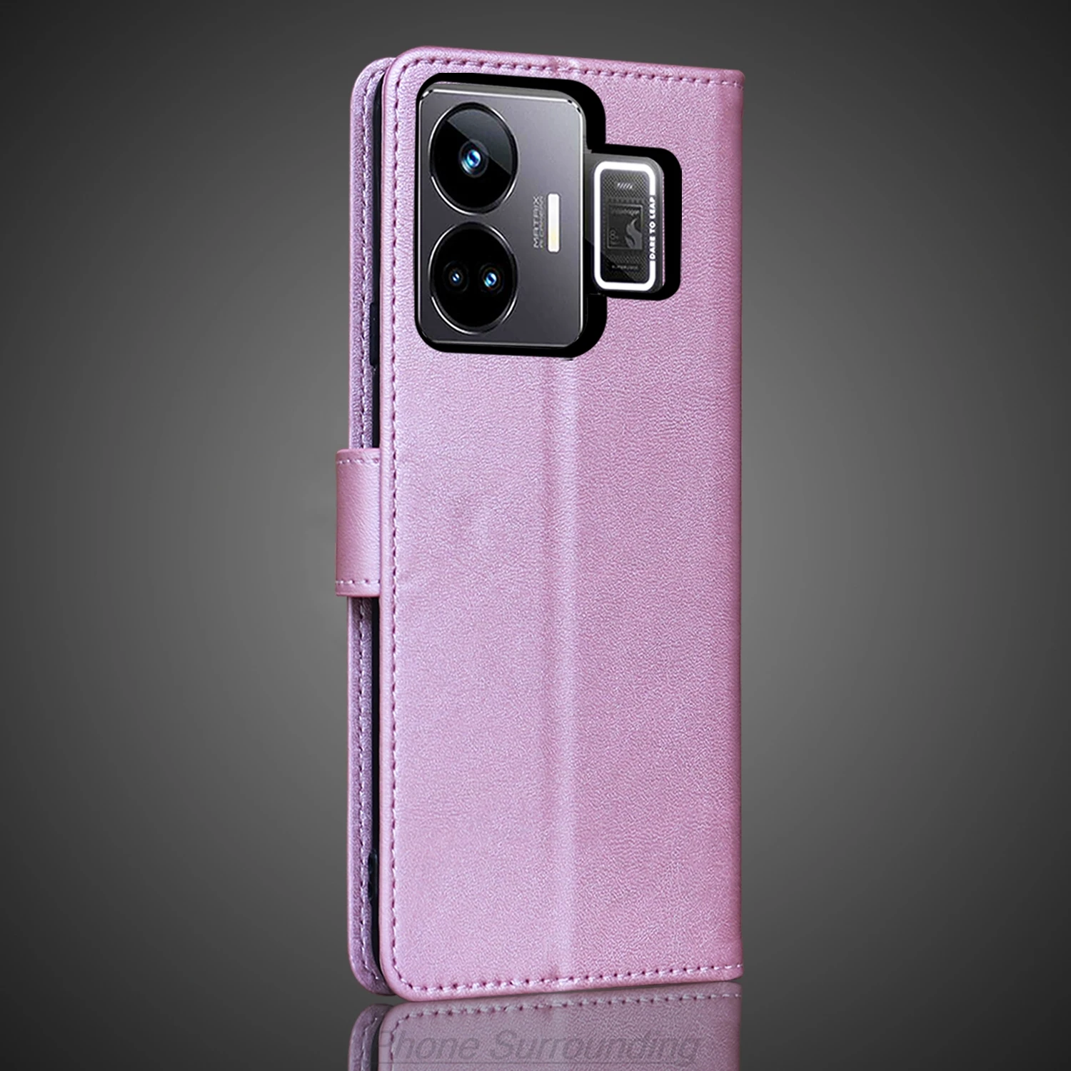 Casing Kulit Sampul Lipat Dompet untuk OPPO Realme GT3 / Realme GT3 240W Tas Ponsel Kulit Pu Sarung Pelindung Capa Fundas Coque