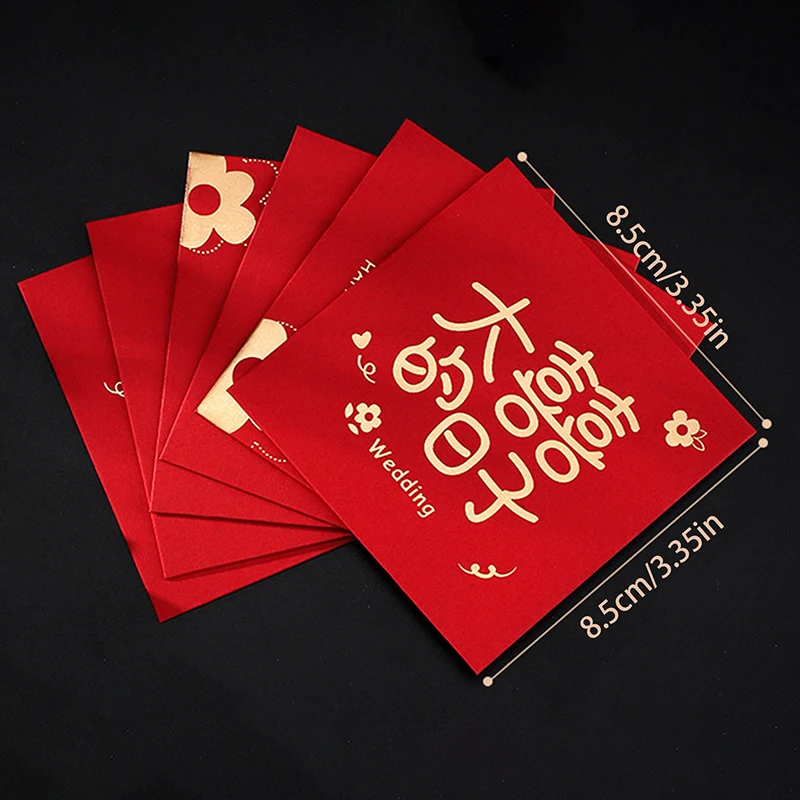 Mini envelope vermelho do dragão do ano novo chinês, pacote vermelho, bolsa de dinheiro da sorte, presente de aniversário, presentes casados, ano 2024