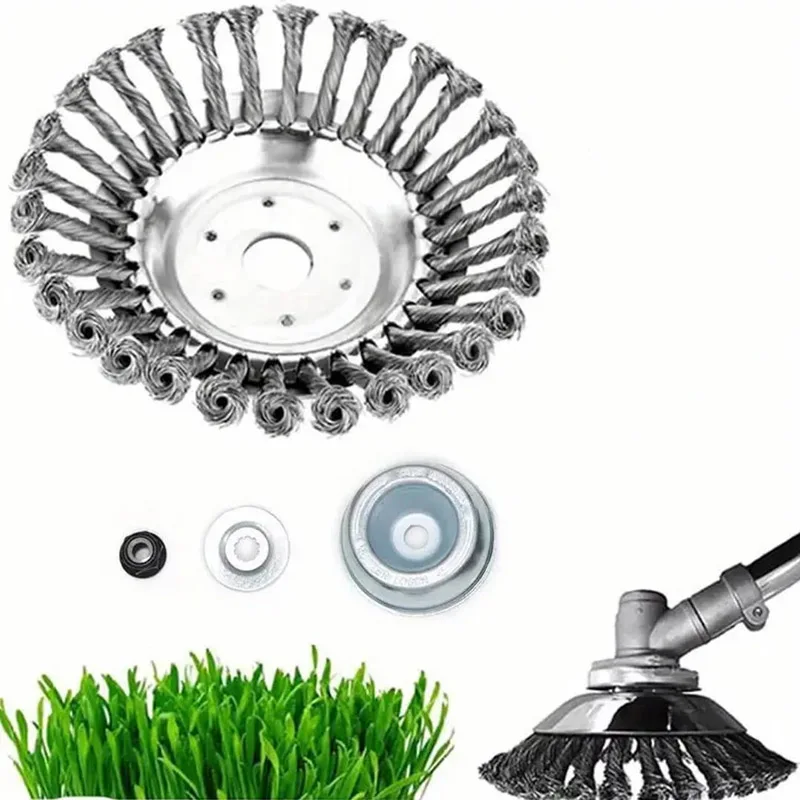 

lawn mower trimmer grass tools wire brush garden tool Wire disc weeding wheel for garden trimmer disc