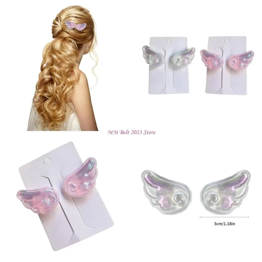 

49ME Nacreous Wing Bangs Clip Lovely Hair Pins Women Jewelry Hair Accessories
