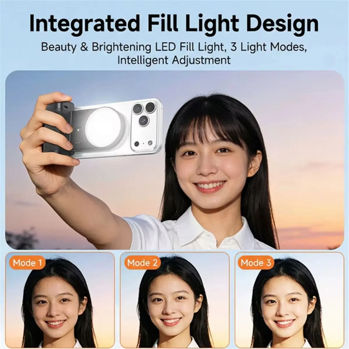 Magnetic Phone Holder Grip with Tripod with Fill Light Bluetooth Remote Shutter for X300 Photography