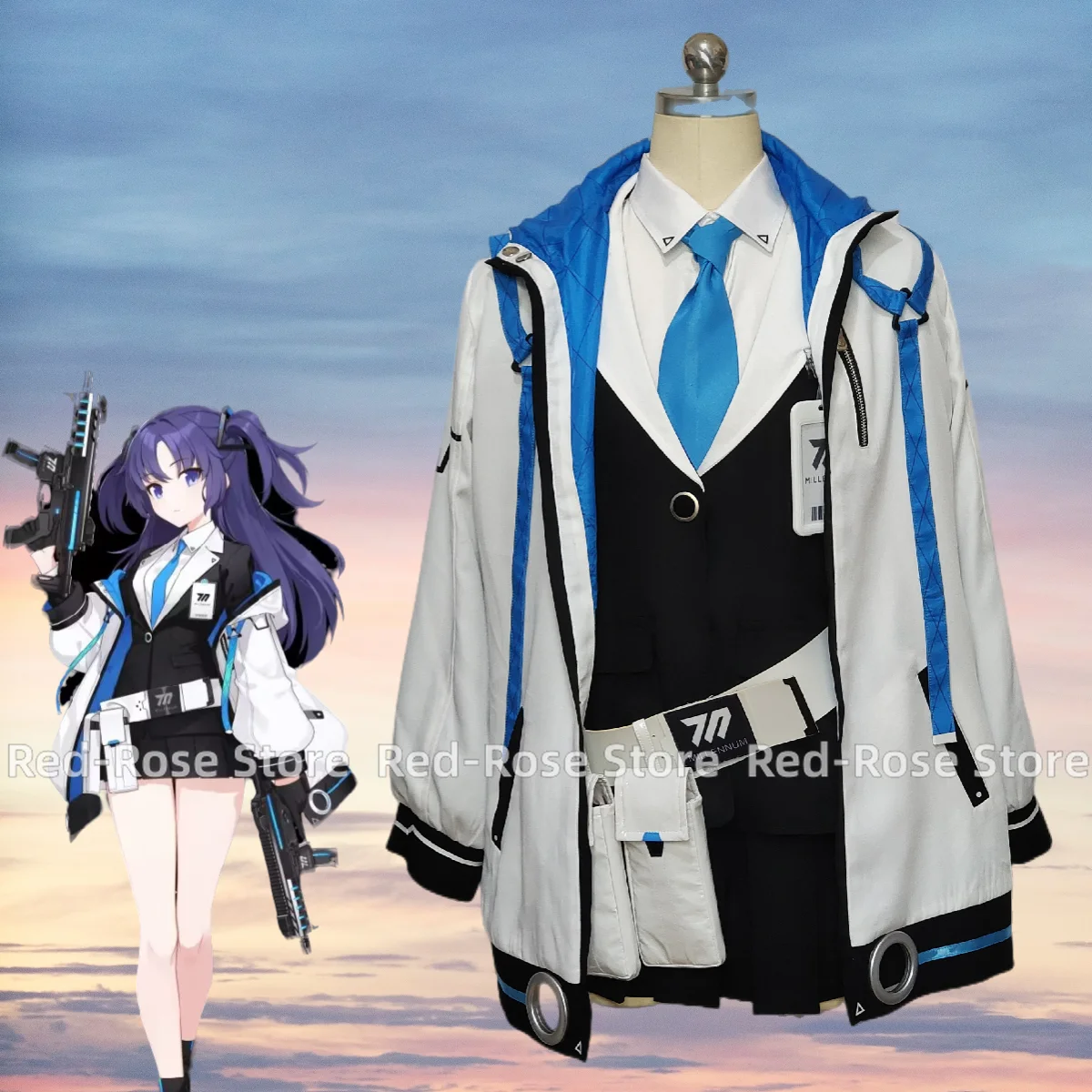 

Anime Blue Archive Hayase Yuuka Game Suit Sweet Lovely Uniform Cosplay Costume Halloween Party Role Play Outfit Women