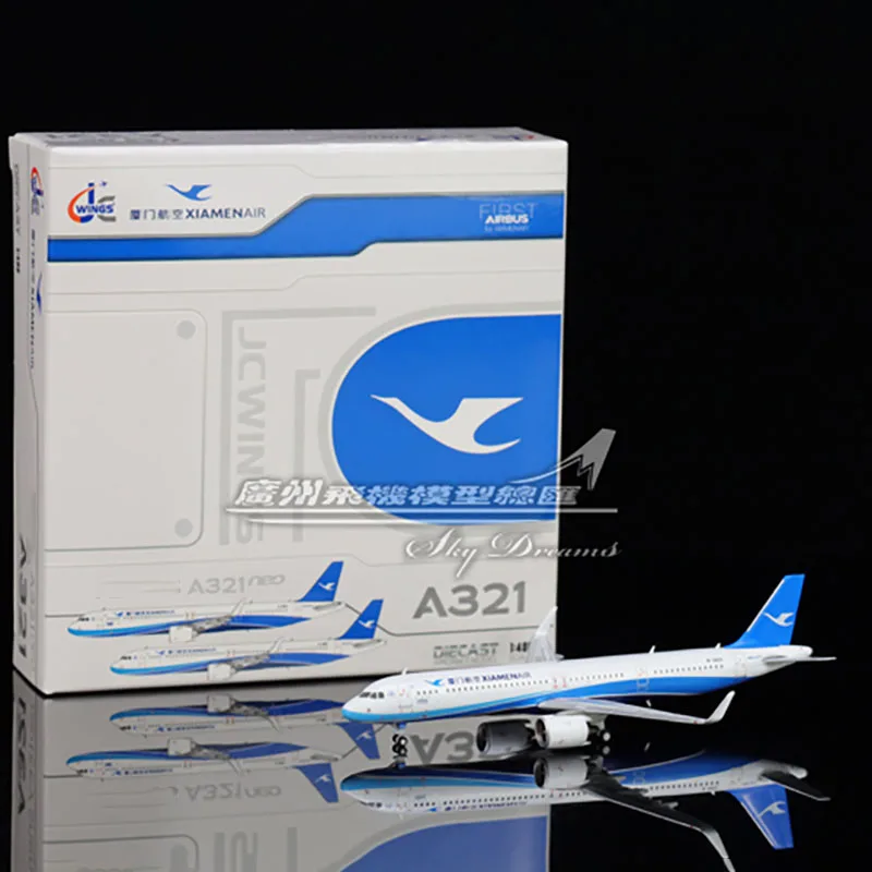 JCWINGS Die Cast 1:400 Scale Xiamen LH4334 A321neo Domestic Alloy Aircraft Model Collection Toy Gift Display Airplane