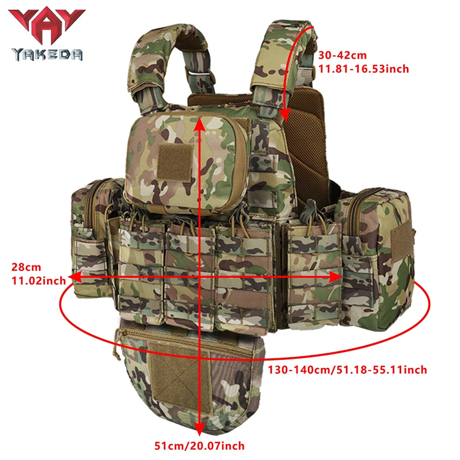 YAKEDA Chaleco Táctico Bolsa Desmontable Ampliable Impermeable - imagen 2