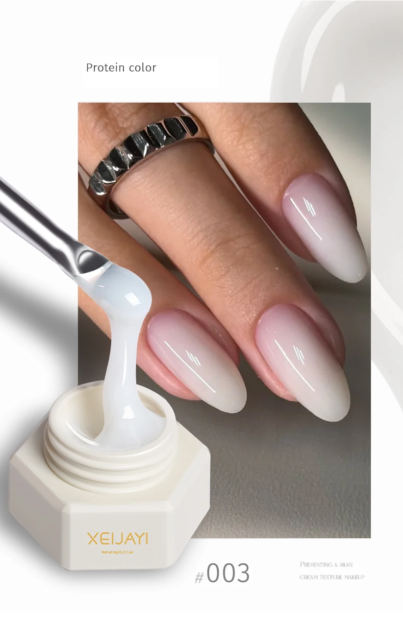 XEIJAYI 6g Nagelverlängerungsgel 18 Farben Kristallverlängerung Poly Gel Nagelspitzen und Schönheitskunst für längere Nägel – Detail 10