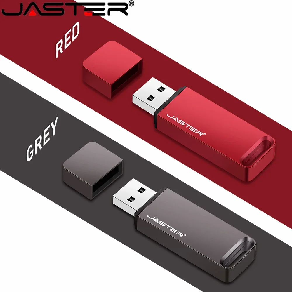 JASTER czerwony metalowa pamięć USB Flash 128GB High Speed Pendrive 64GB wolny brelok pamięć Usb 32GB rzeczywistej pojemności Usb Memoria 16GB