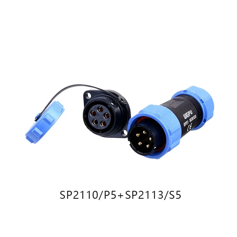 WEIPU SP21 SP2110/P+SP2113/S Solder Male Plug Female Socket Industrial Electrical Connector Waterproof 2 3 4 5 6 7 8 9 12 15Pin