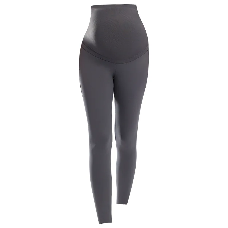 マタニティハイウエストレギンス 妊娠中サポート シームレスデザイン 高伸縮性 ヨガパンツ 快適なワークアウトウェア
