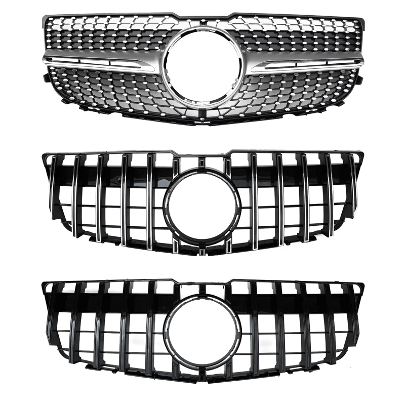

NEW High Quality GT R Sporty Style ABS Bumper Diamond Grille Durable Air Intake Ventilation Mesh 2009-2015 GLK X204 Car Grills