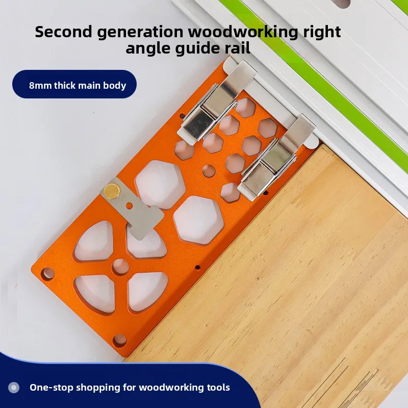 340MM Long 90 Degree Woodworking Guide Rail Electric Circular Saw Rail Cutting Carving Machine Board Opening Assistance