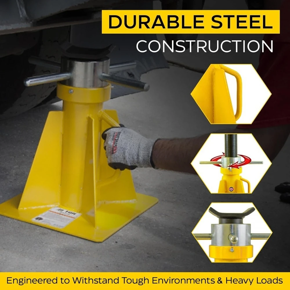 حامل مقبس لولبي دوار 20 طن شديد التحمل بسعة 40000 رطل لمعدات الشاحنات والمقطورات RVs