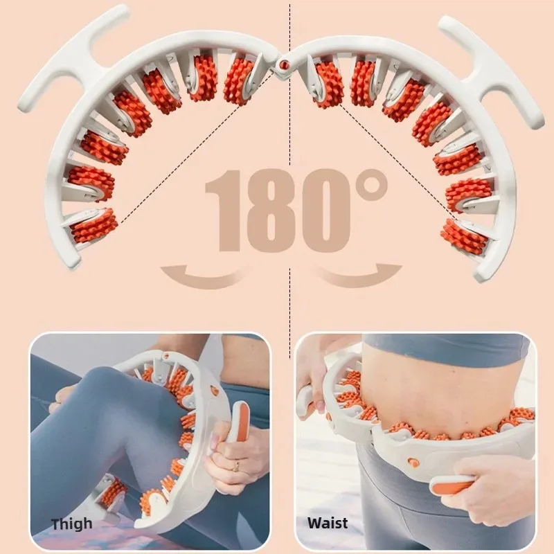 Round Ring Leg Massager Anticellulite Full Body Massage Roller for Neck Shoulder Abdominal Muscle Slimming Massage Tool