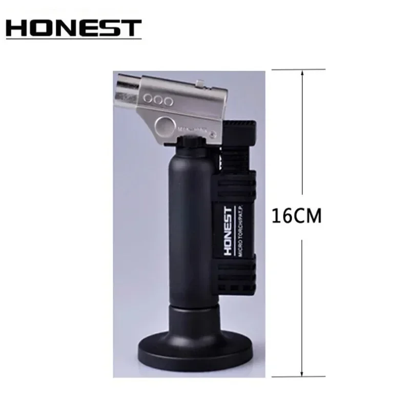 Windproof Refillable Butane Torch Lighter Jet Flame for Cigar BBQ Cooking Soldering Welding - Adjustable Flame Candle Lighter