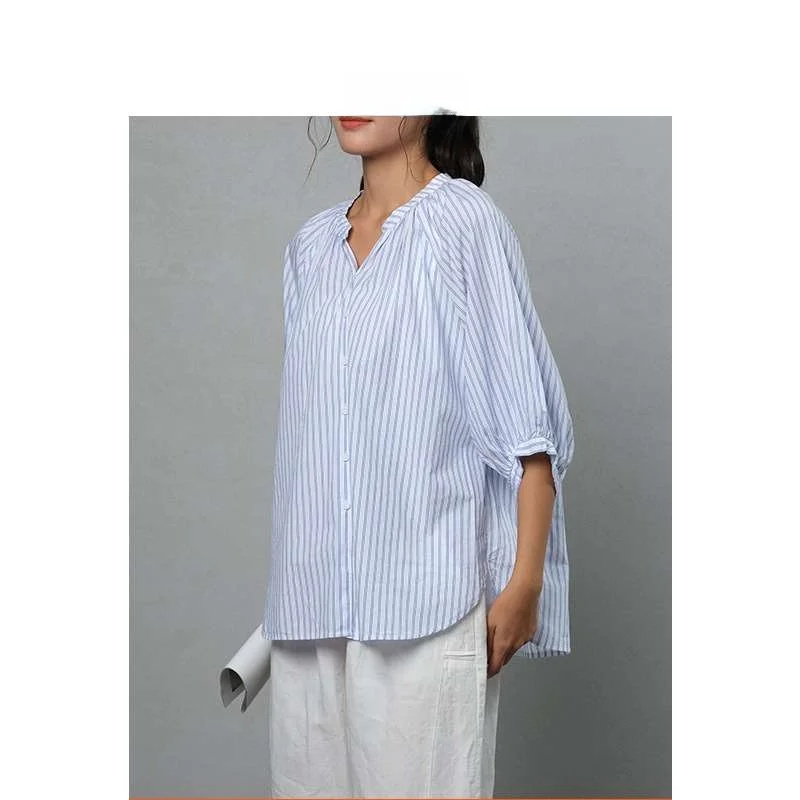 

Новый летний женский повседневный свободный кардиган в полоску SVE irt, хлопок 00% круглый Ne ort Sve круглый Ne SVE irt