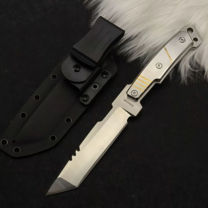 

Tactical knife, all steel outdoor straight knife, integrated keel, multifunctional outdoor survival and obstacle removal knife