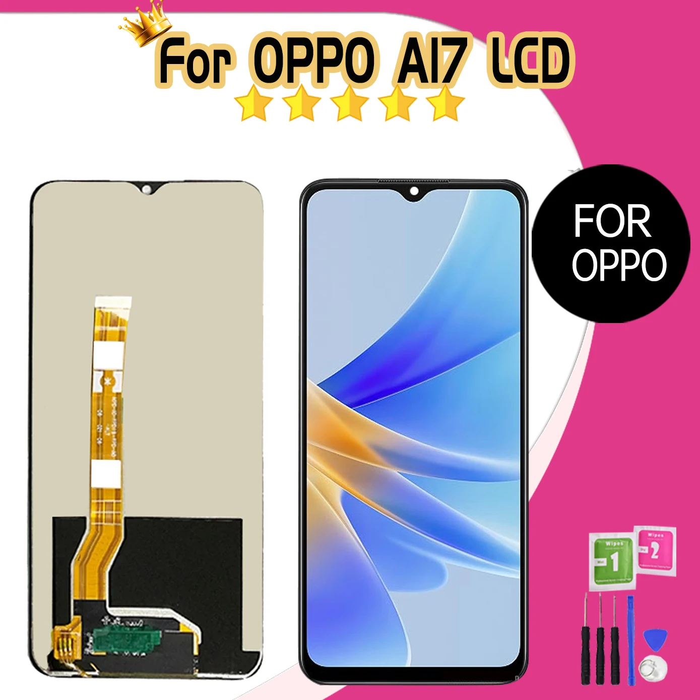 6.5\'\' LCD For Oppo A17K CPH2471 LCD Display Touch Screen For Oppo A17 CPH2477 LCD Didsplay Digitizer Assembly Replacement