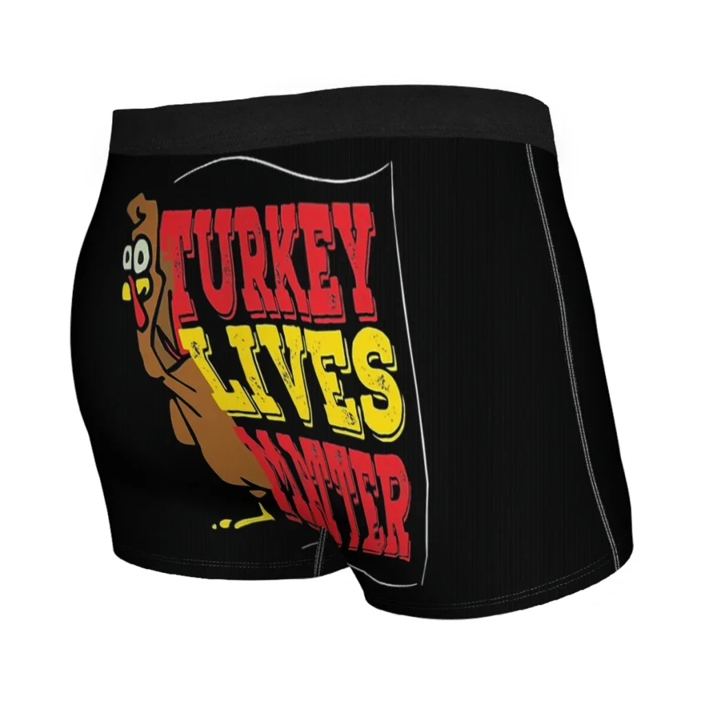 Lives The Grandma Turkey Thanksgiving Underpants Homme Panties Men's Underwear Ventilate Shorts Boxer Briefs