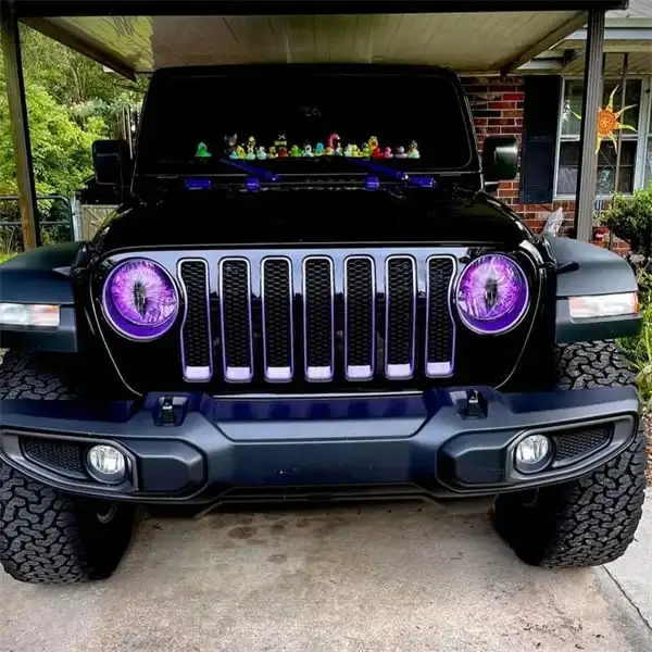 Beast Eyes Headlight Decals, Eye Decals for Jeep Headlights, Round Headlight Decal, 3D Stereo Eyes Headlight Decal Stickers