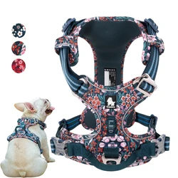 Winhyepet Escape Proof Pet Vest Reflectiv Light Pure Cotton Padding Dog Harness Training Protective Clothes For Puppy Bulldog