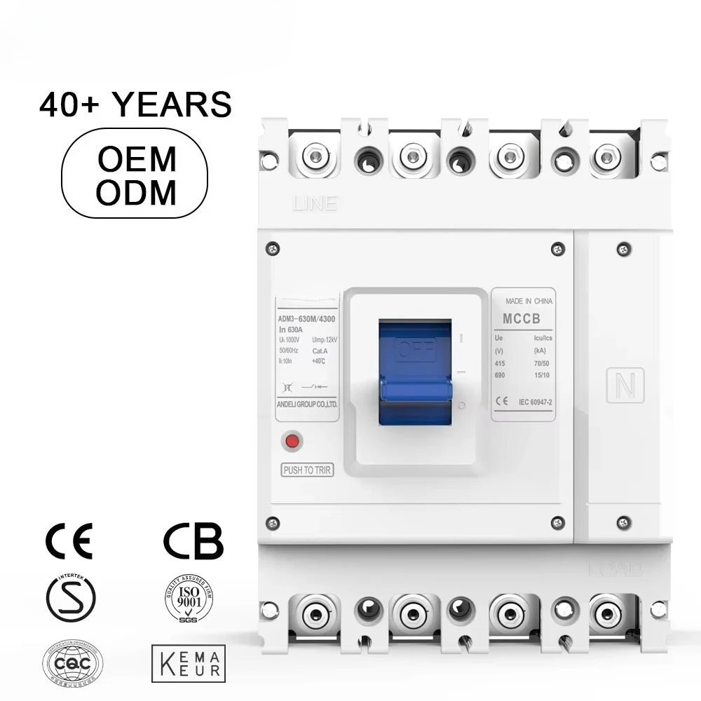 

ADM3-630M-4300 4-Pole 630A 35kA Blue Sky Series Molded Case Circuit Breaker (400/415V-690V 50/60Hz Metal/Plastic/Copper
