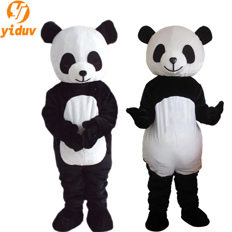 Panda Cartoon Mascot Cosplay Costume Suit Christmas Mascot Panda Adult Size gioco di ruolo vestiti divertenti per feste di Festival