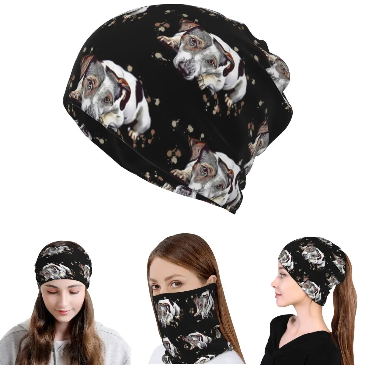 Sweet Jack Russell Terrier Dog Lover Mum Bandana Neck Gaiter Mask Scarf Multi-use Face Mask Beanies Hat Unisex Adult Washable