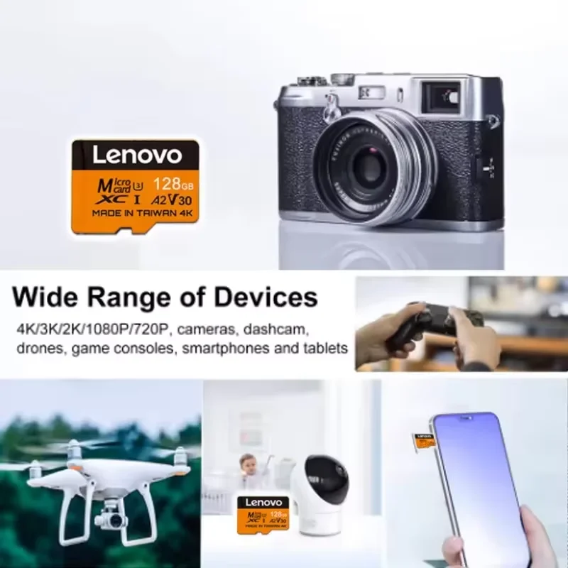 Original Lenovo Micro TF/SD Card 512GB 256GB 128GB 32GB 64GB 16GB Large Capacity High Speed Class 10 for Xiaomi Phone Computer