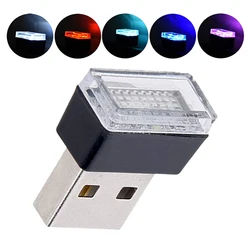 1 szt. Mini USB dekoracja LED atmosfera żarówka dekoracja wnętrza samochodu oświetlenie otoczenia dekoracyjna uniwersalna biała lodowy blękit czerwona różowa