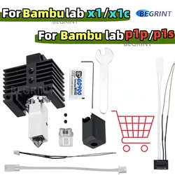 For Bambu Lab Hotend Upgrade 2.0 Version Bambulab Bi Metal Fit Bamboo Bambulabs X1 X1C P1P P1S Hot End P1P Thermistor