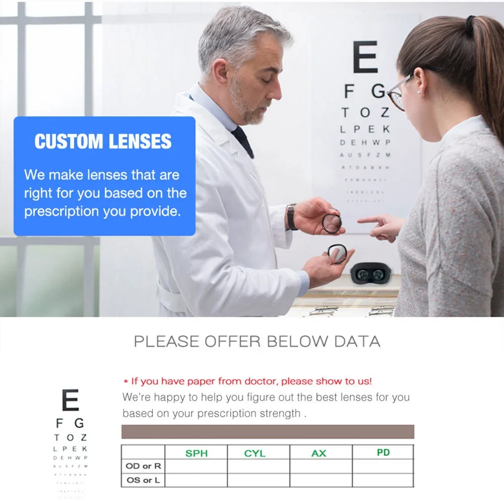 Myopia Lens for Oculus Quest 2 Glasses Anti Blue Magnetic Eyeglass Frame Quick Disassemble VR Prescription Lenses Accessories