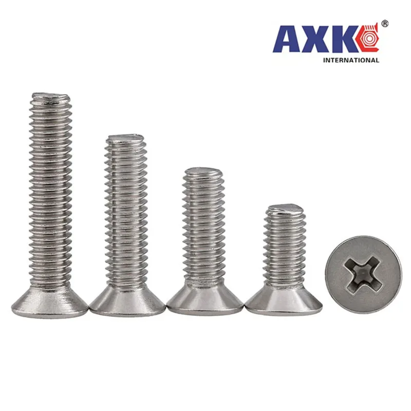 10pcs UNC 1/4-20 US Coarse Thread 304 A2-70 Stainless Steel Cross Recess Phillips Flat Countersunk Head Screw Bolt - Image 5