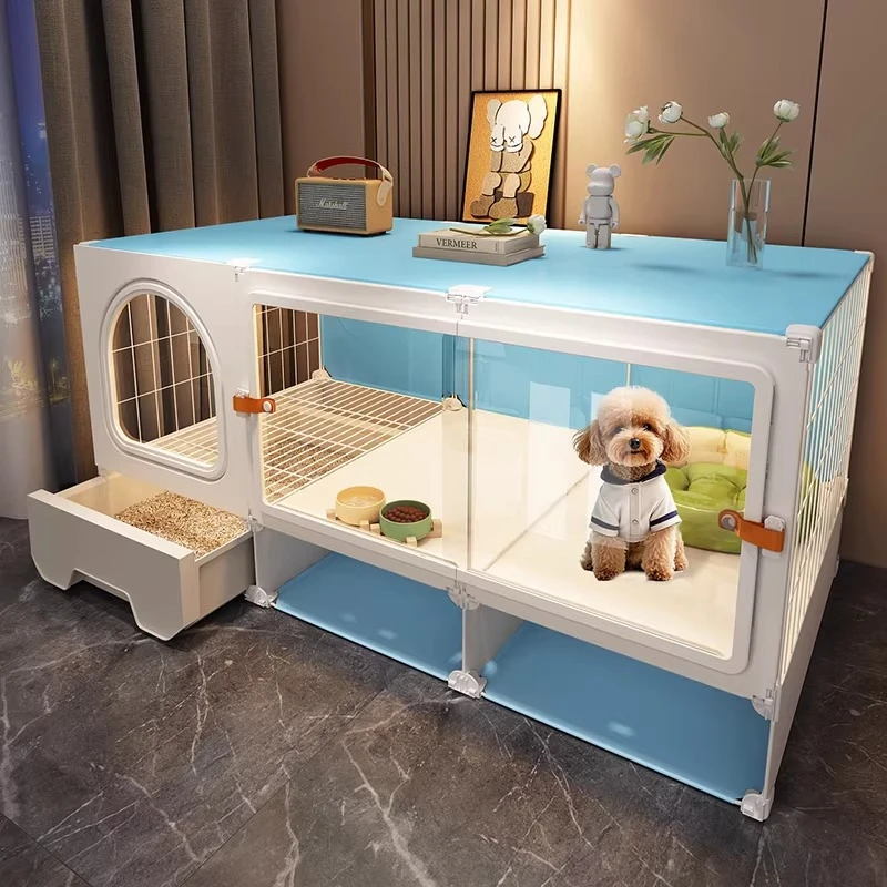 

Dog Cage Small Dog with Toilet Separation One Room, One Living Room and One Bathroom
