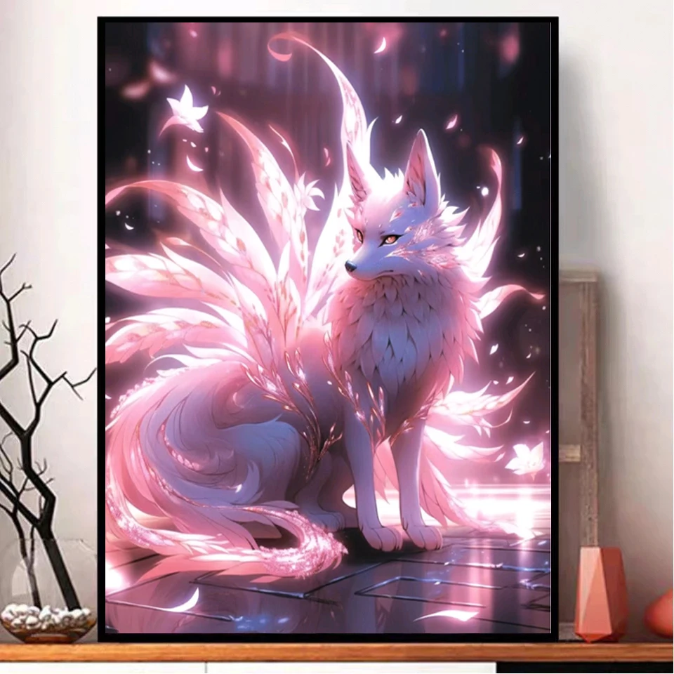 5D DIY Diamond Painting Divine Beast New Collection Full Diamond Mosaic  Animal Dragon Fox, Tiger Embroidery Kit Home Decoration