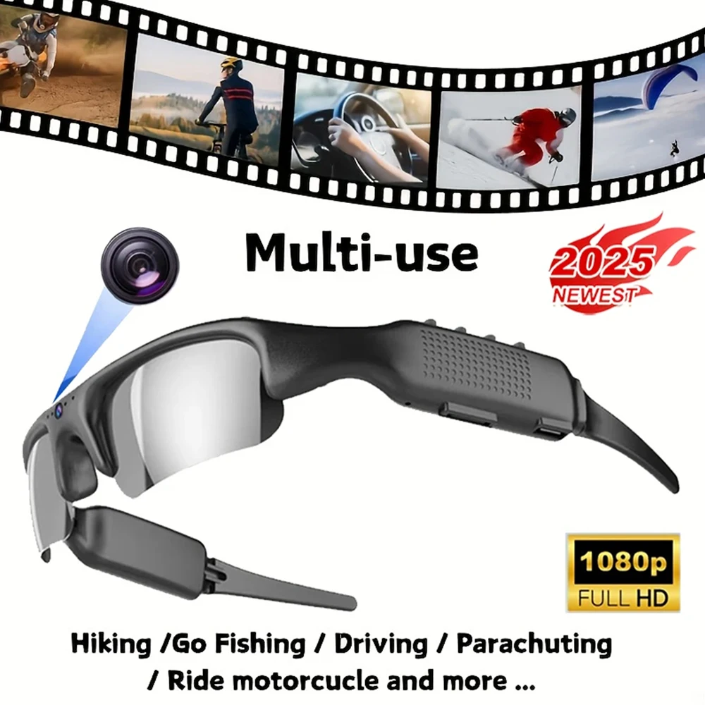 

HD 1080P Glasses WIFI Camera Outdoor Bicycle Motorcycle Security Protection Sunglasses Video Camera Polarized Len Sports Cameras