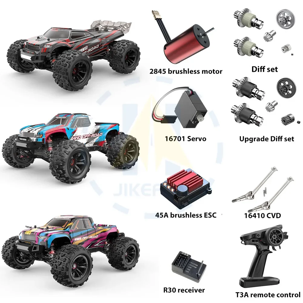 Mjx Hyper Go Peças, 1/16 Brushless RC Cars, Off-Road Truck Buggy, Peças de reposição para 16208, 16209, 16210, Atualização