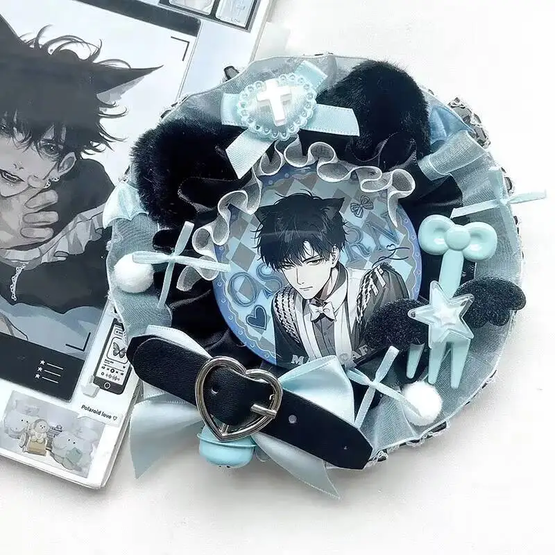 Original Cute Round Badge Display Stand Handmade DIY Badge Holder Ita Bag Accessories High Quality Anime Pins Protect Decoration