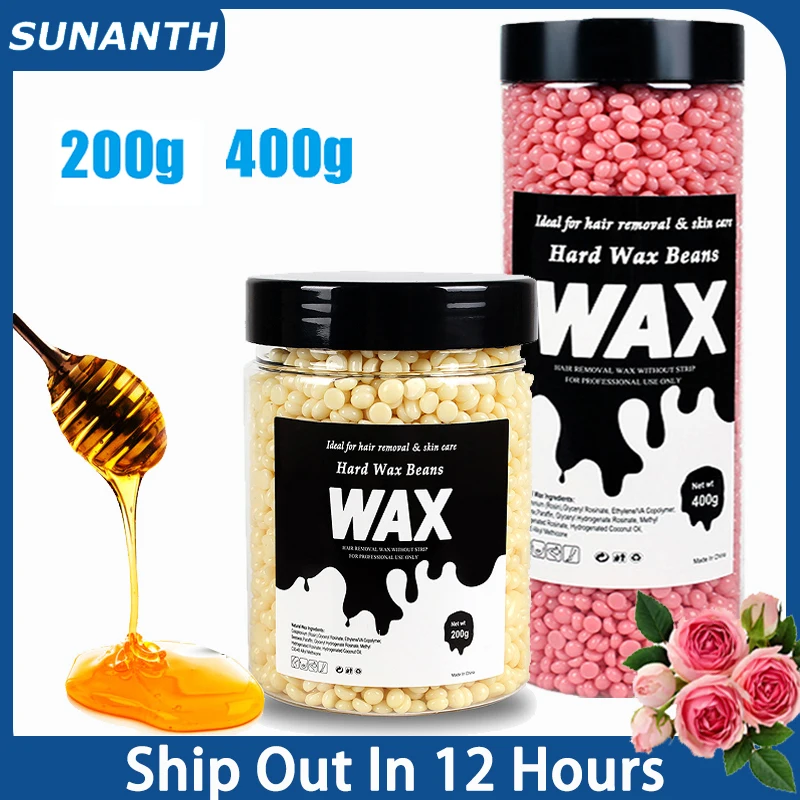 400g/200g Canning Wax Beans For Body Hair Removal Hard wax Bean Hot Film Painless Waxing Beads For Hot Wax Depilation Machine