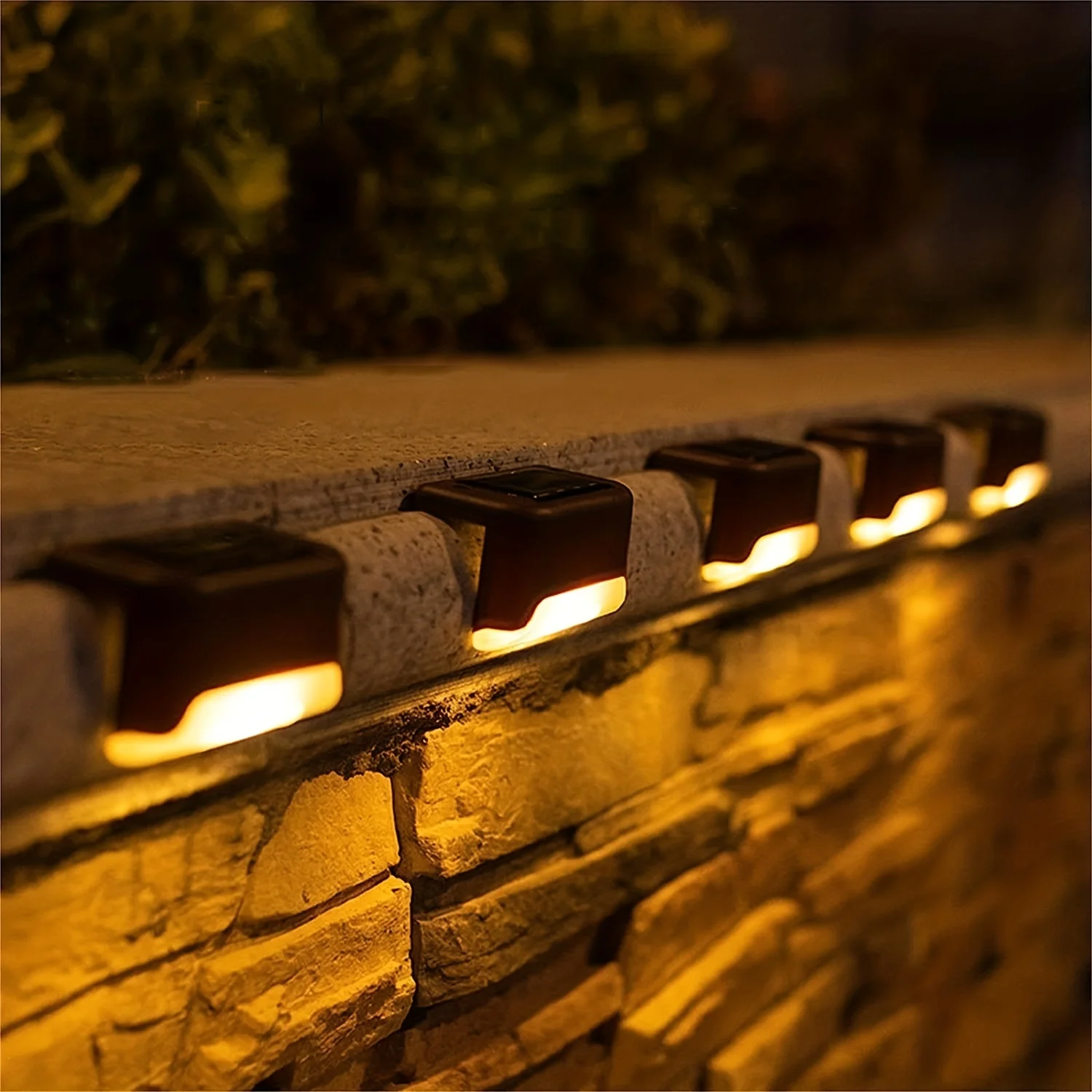 4/8 packs Warm Outdoor Solar Deck Lights Waterproof Solar LED Step Lamp Patio Garden Yard Pathway Decor Lighting